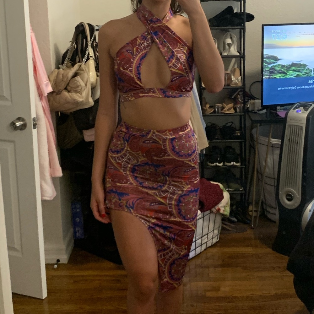 Sexy silk 2 piece
